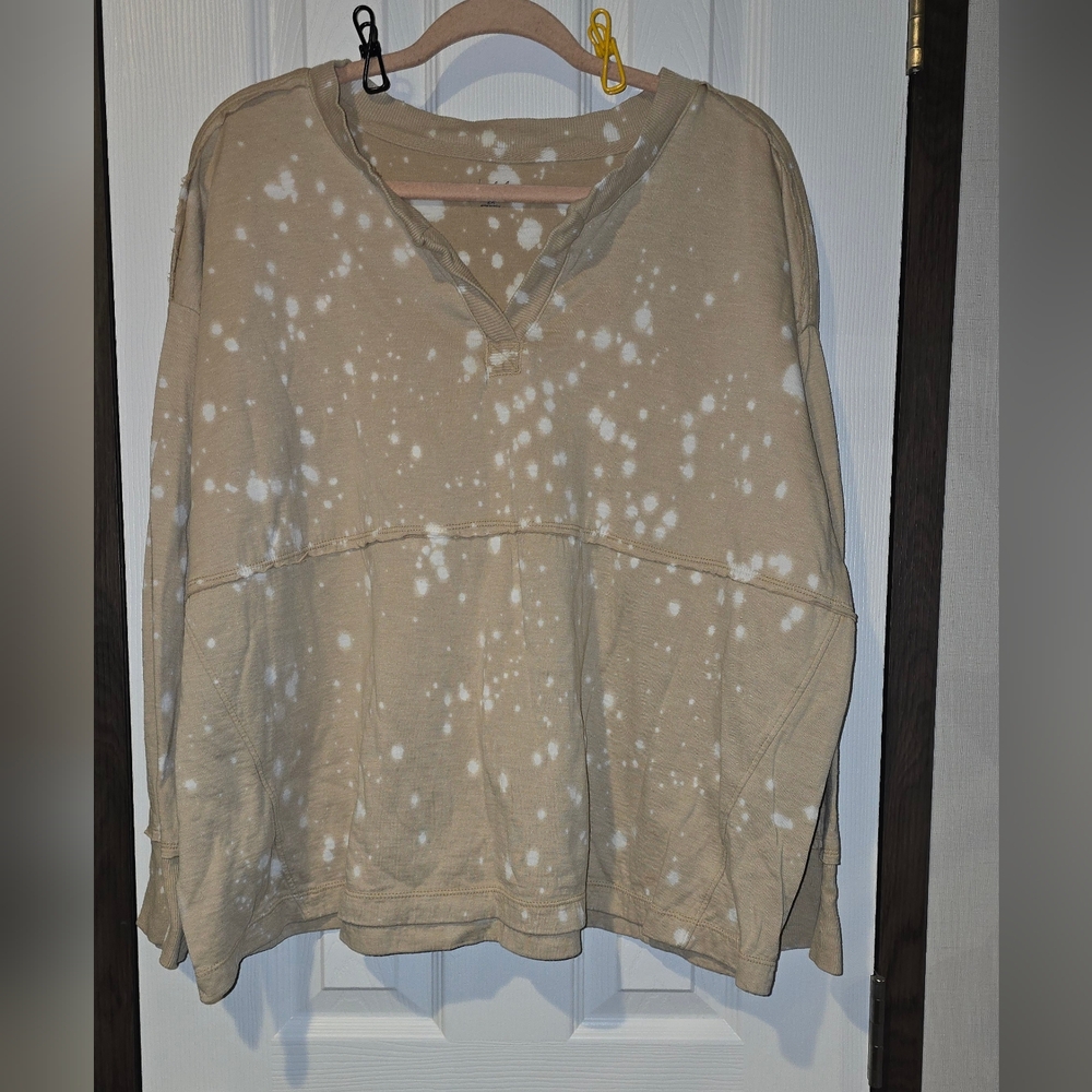 Wonderly Tan and White Patterned Hoodie